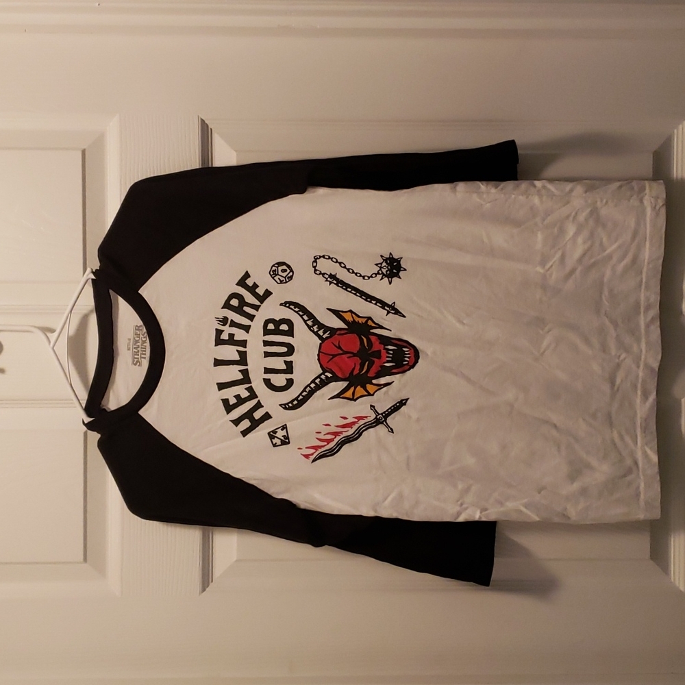 Stranger Things Hellfire Club baseball Tee